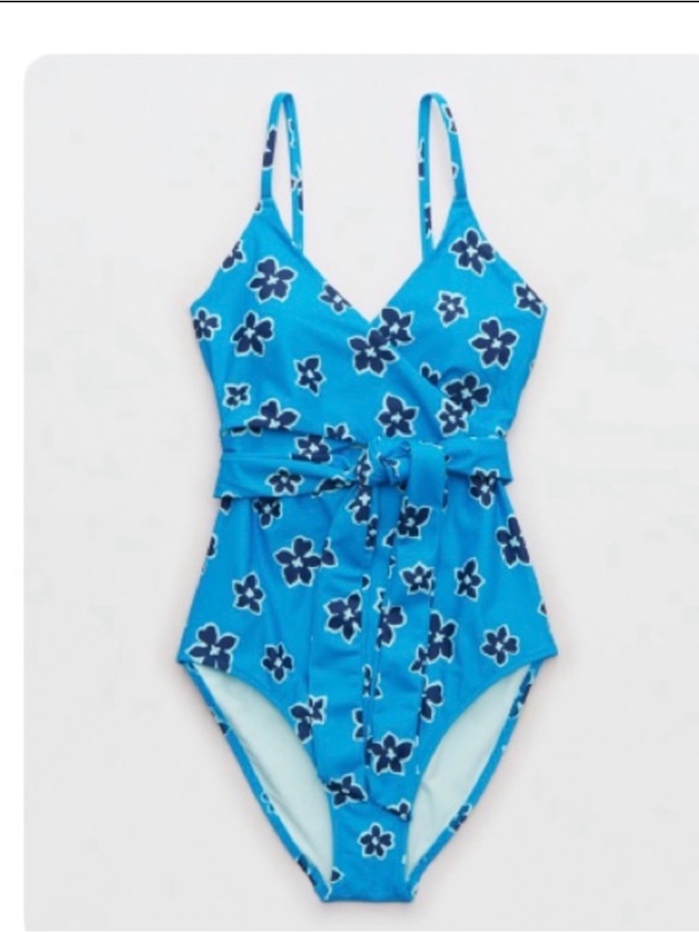 Aerie Pique Wrap One-Piece Swimsuit